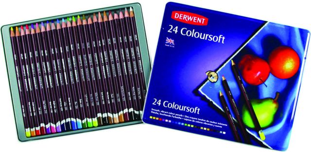Derwent Drawing - 24 Tin - Soft Tonal Drawing Pencils 5028252147583
