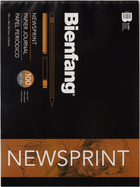 NEWSPRINT PAD ROUGH 18 X24 100 SHEETS