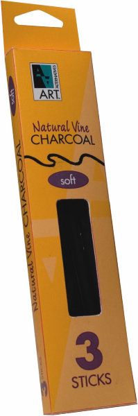 Charcoal Vine Thin Soft 3 Count In Box
