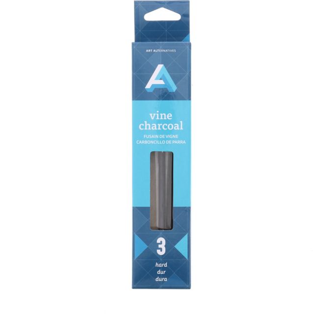 Charcoal Vine Thin Hard 3/Box