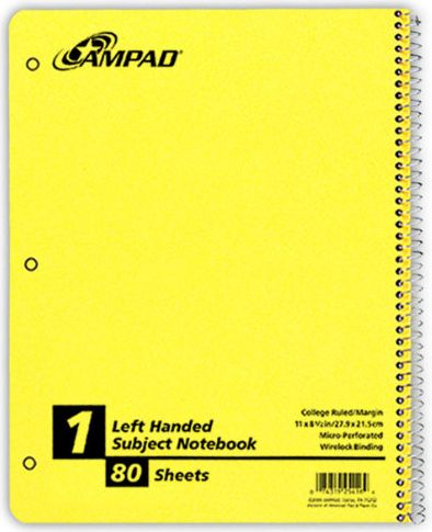 LEFT-HANDED NOTEBOOKS 1SUB 8 x 5, Wirebound Notebooks