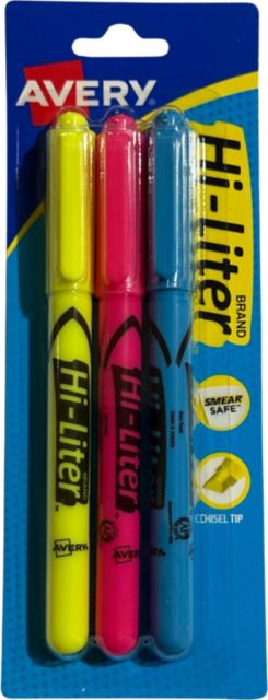 University of Cincinnati Avery Hi-Liter Pen-Style Highlighters  3 Assorted Colors