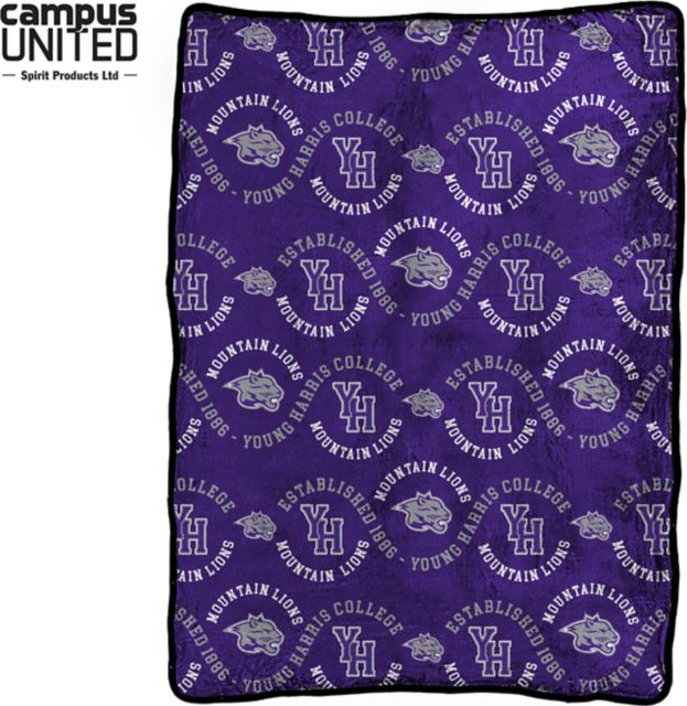 Young Harris College Mountain Lions Silk Touch Throw Blanket
