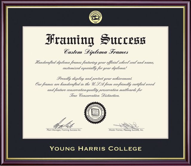 Young Harris College 8.5'' x 11'' Value Price Academic Diploma Frame