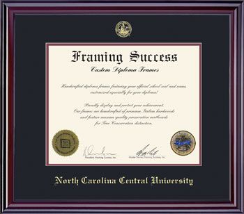 North Carolina Central University 8.5x11 Elite Diploma Frame