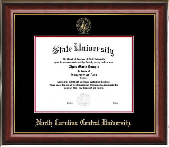 North Carolina Central University Classic Diploma Frame