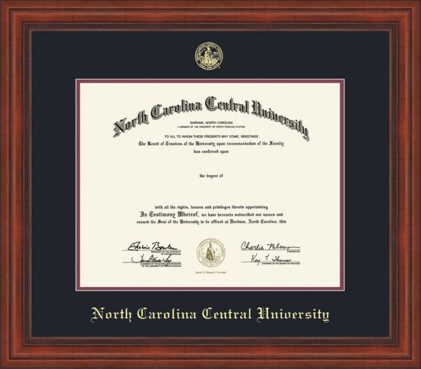 North Carolina Central University Millenium Law Diploma Frame -ONLINE ONLY