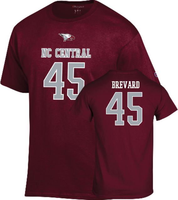 North Carolina Central Football T-Shirt Jaki Brevard - 45 - ONLINE ONLY
