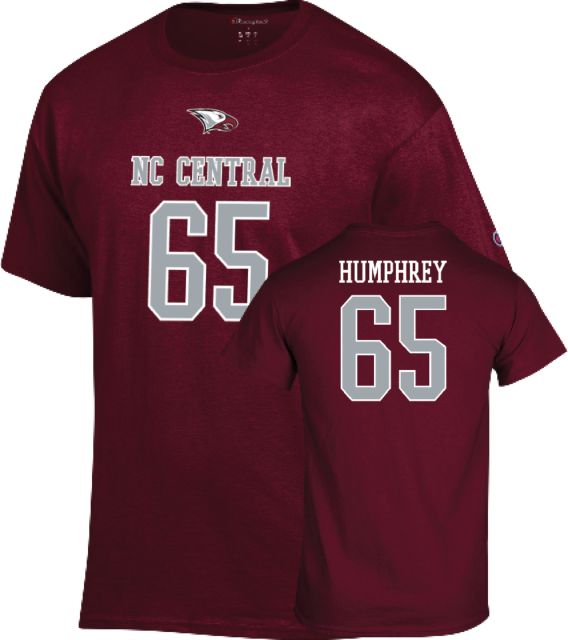 North Carolina Central Football T Shirt Humphrey - 65 - ONLINE ONLY