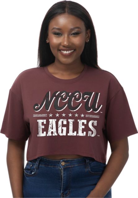North Carolina Central University Eagles Women's Boxy Crop Short Sleeve T-Shirt