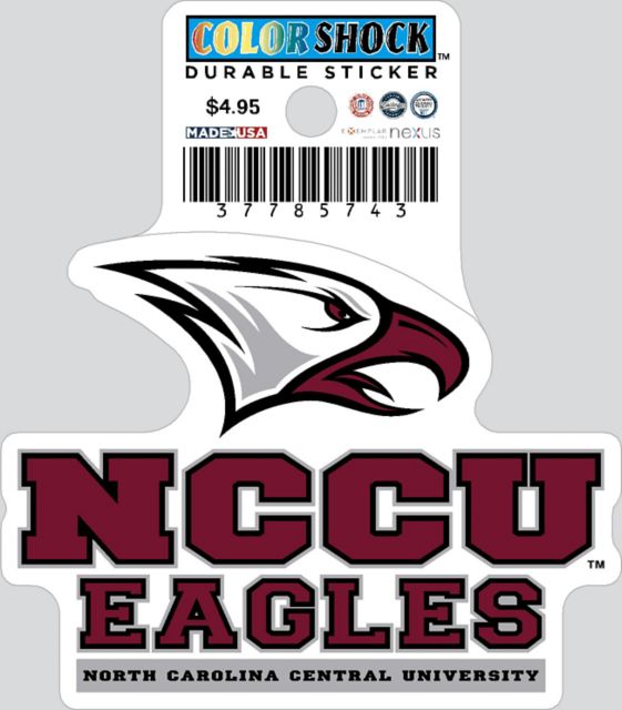 North Carolina Central University Eagles Durable Sticker