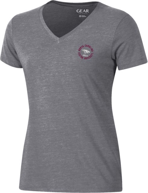 North Carolina Central University Eagles Mom Women's Triblend V-Neck Short Sleeve T-Shirt