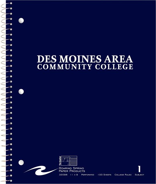 Des Moines Area Community College Notebook 100-Sheet