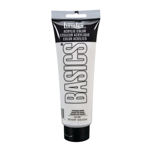 Basics Acrylic 250mL Titanium White