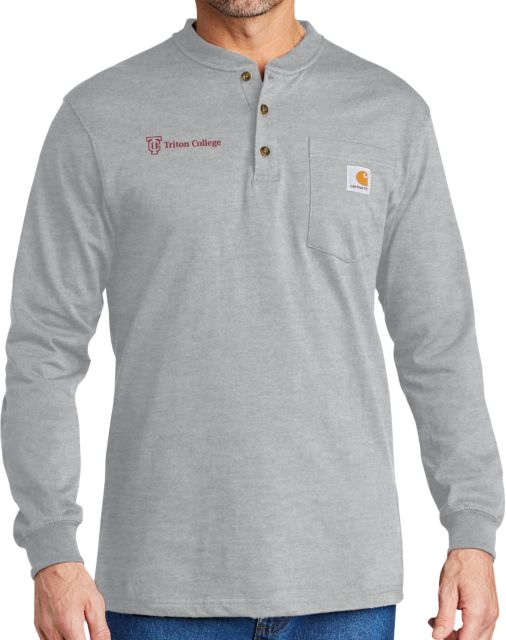 Triton College Long Sleeve Henley Shirt