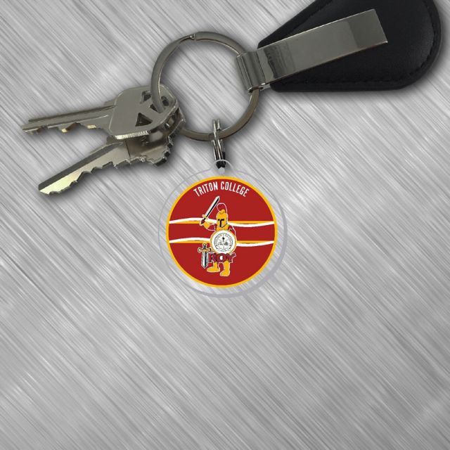 Triton College Trojans Laser Cut Keytag