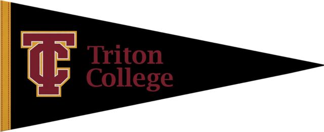 Triton College 12"X30" Full Color Pennant