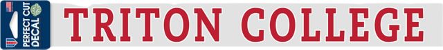 Triton College 2'' x 17'' Perfect Cut Decal
