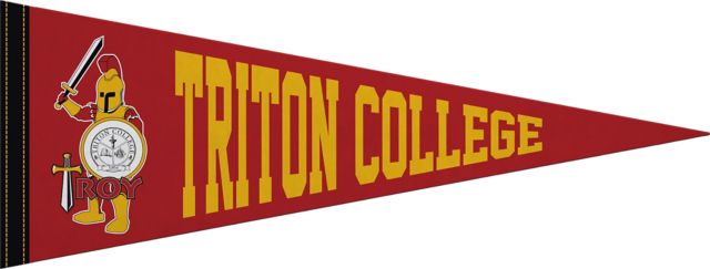 Triton College 9"X24" Full Color Pennant