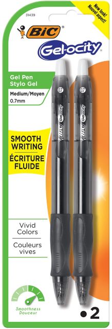 Bic Pens - Gel-ocity Medium 4pk Black