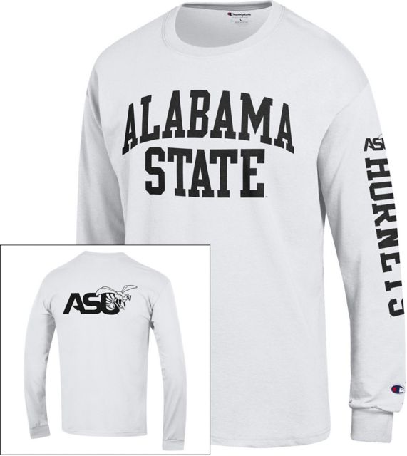 Youth Champion Black Alabama State Hornets Jersey Long Sleeve T-Shirt