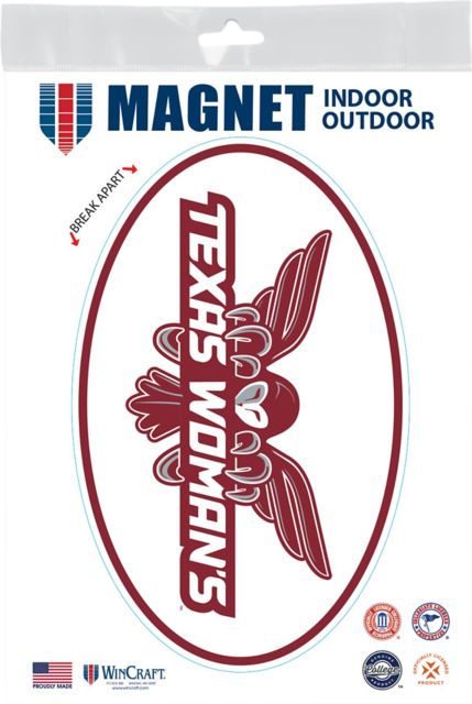 Texas Woman's University  Pioneers 3.5 x 5 Oval Magnet