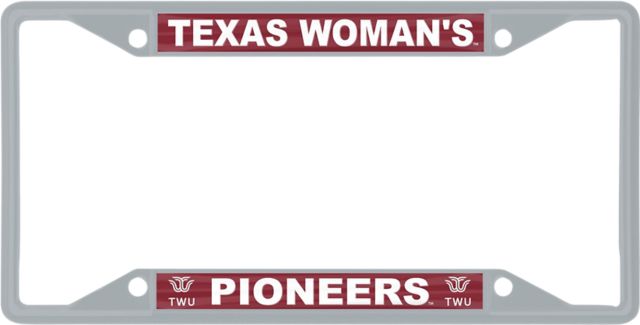 Texas Woman's University  Pioneers License Plate Frame