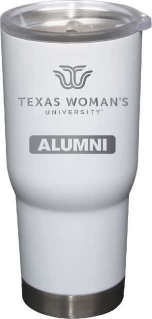 22 oz White Stainless Steel Tumbler Alumni