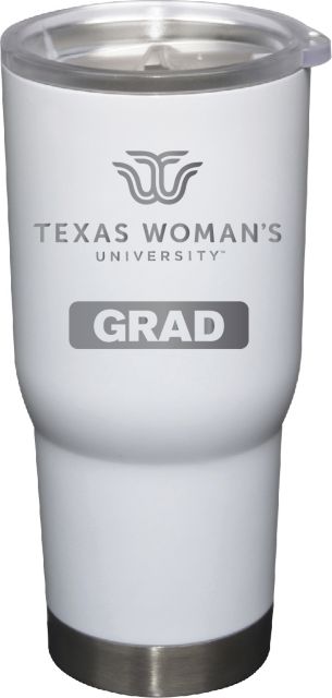22 oz White Stainless Steel Tumbler Grad
