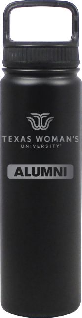 24 oz Matte Black Stainless Steel Water Bottle Alumni