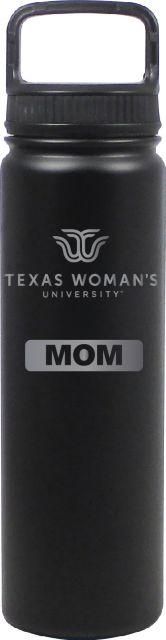 24 oz Matte Black Stainless Steel Water Bottle Mom