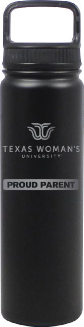 24 oz Matte Black Stainless Steel Water Bottle Proud Parent