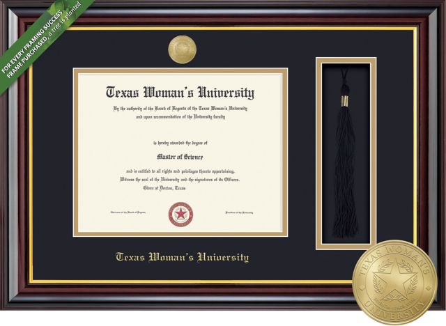 Framing Success Windsor 11 x 14 Diploma and Tassel Cut-out with Double mat and Medallion