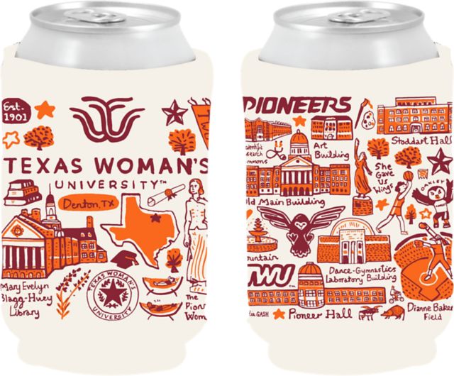 Texas Woman's University  Julia Gash Can Coozie