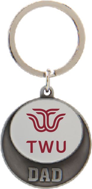 Texas Woman's University  Dad Keychain