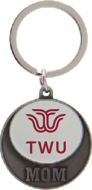 Texas Woman's University  Mom Keychain