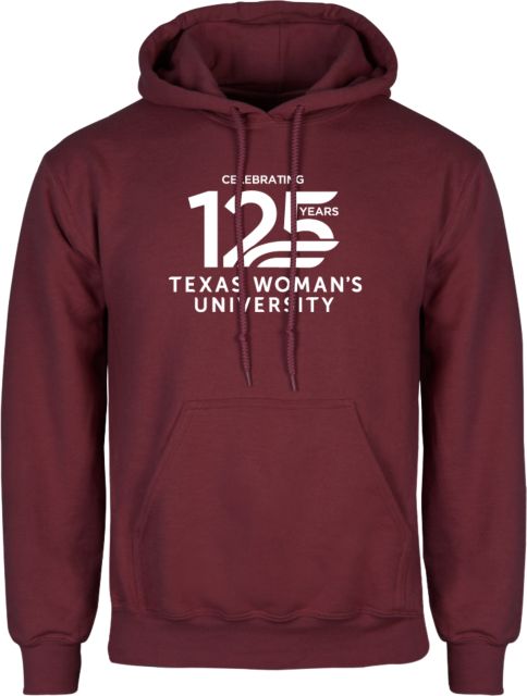 Texas Woman's University  Fleece Hoodie TWU Celebrating 125 Years Stacked - ONLINE ONLY