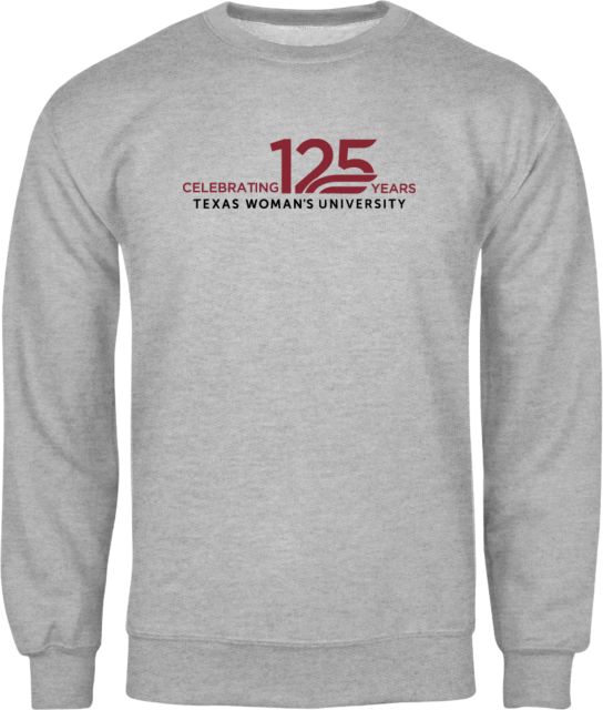 Texas Woman's University  Fleece Crew TWU Celebrating 125 years Flat Mark - ONLINE ONLY