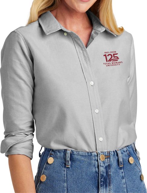 Texas Woman's University  Brooks BrothersA Womens Windsor Casual Oxford Cloth Shirt Texas Womens University 125 years - ONLINE ONLY
