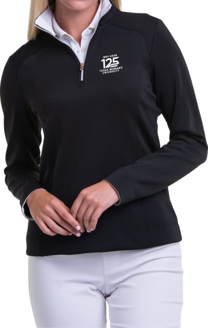 Texas Woman's University  Fairway & Greene Wells 1/4 Zip Texas Womens University 125 years - ONLINE ONLY