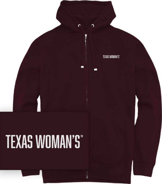 Texas Woman's University  Chainstitch Full Zip Hooded Sweatshirt