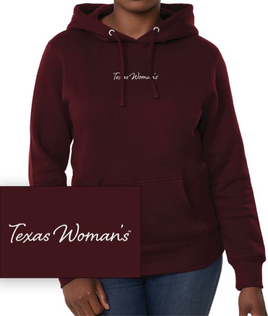 Texas Woman's University  Chainstitch Women's Hooded Sweatshirt