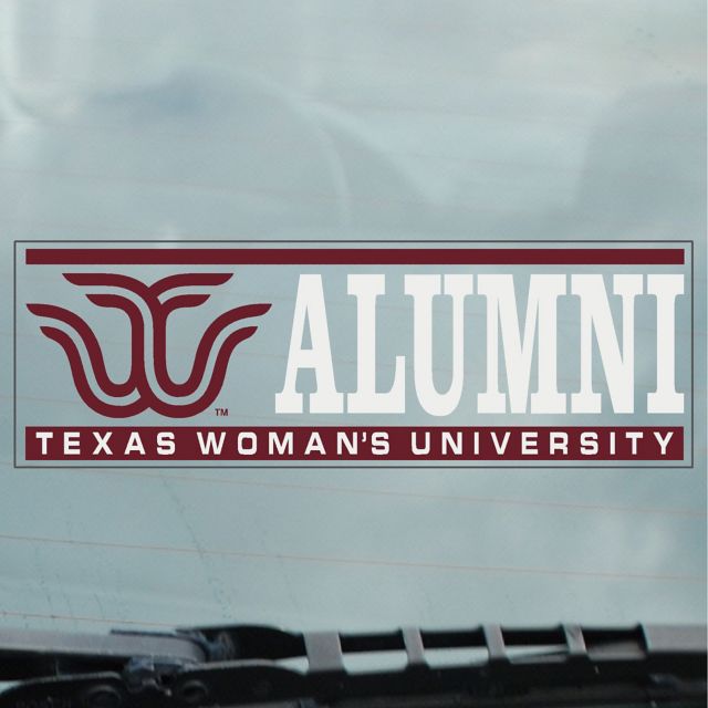 Texas Woman's University  Alumni Pioneers Cling Decal