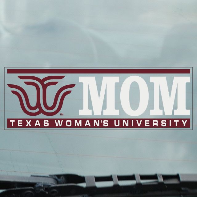 Texas Woman's University  Pioneers Mom Cling Decal