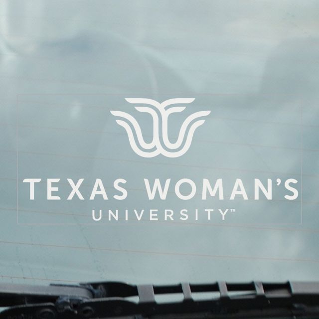 Texas Woman's University  Cling Decal
