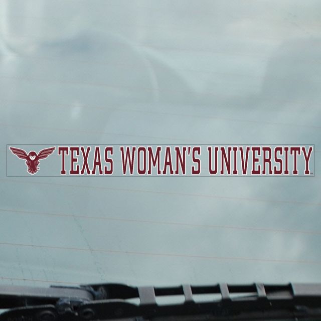 Texas Woman's University  Pioneers Strip Decal