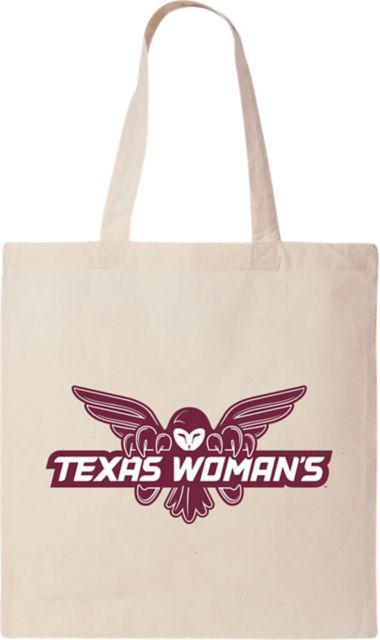 Texas Woman's University  15 x 16 Canvas Tote Bag