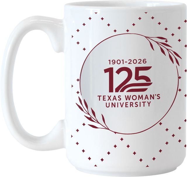 Texas Woman's University  125th Anniversary 15 oz. Mug