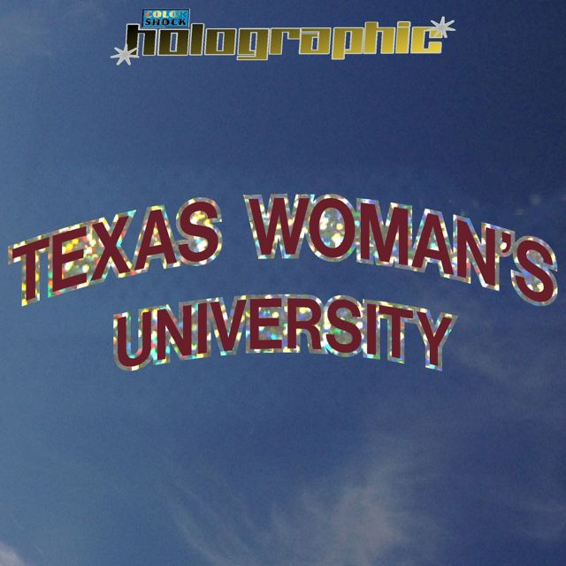 Texas Woman's University  Decal Hologram Stand