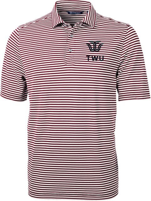 Texas Woman's University Striped Eco Polo